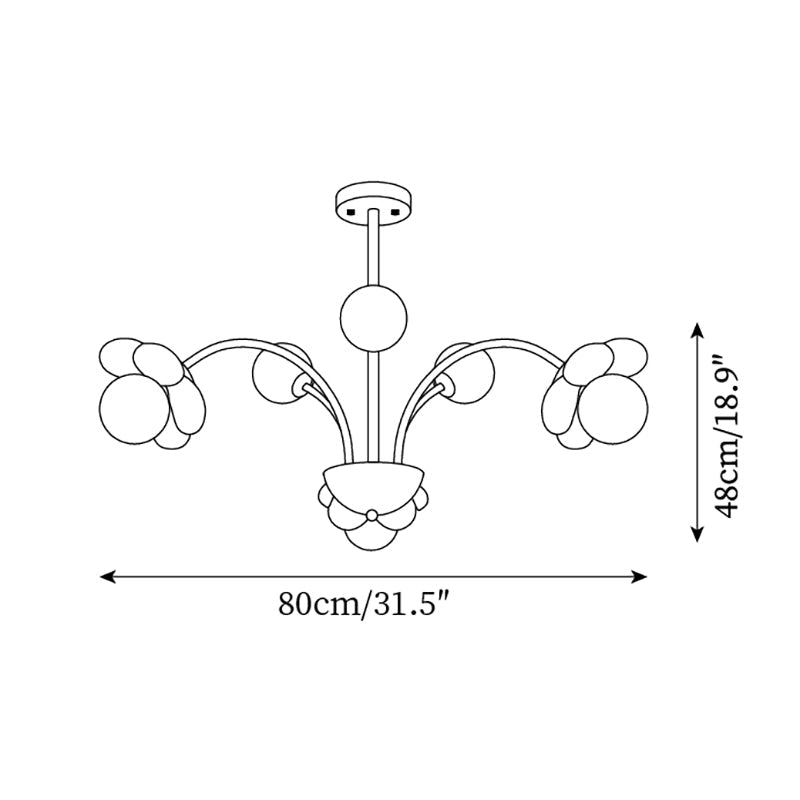 Elodie Sika Flower Chandelier