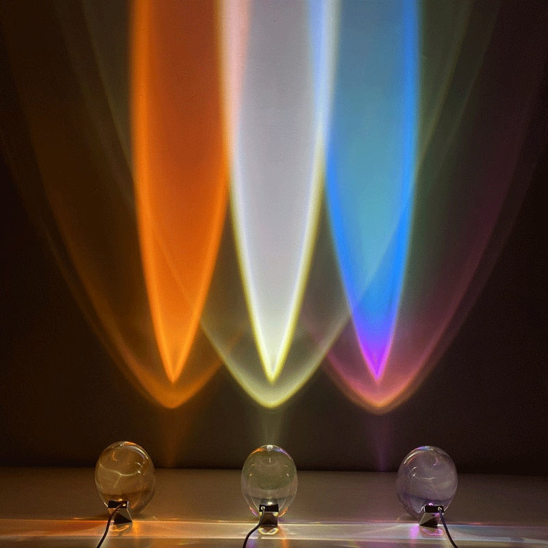 Élodie Crystal LED Tischlampe Moderne Umgebungslichtprojektion Dekorative Lampe