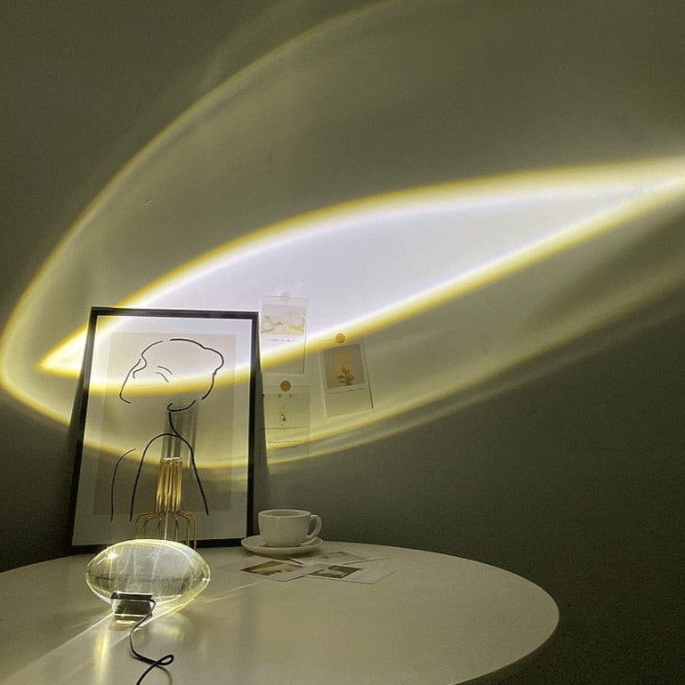 Élodie Crystal LED Tischlampe Moderne Umgebungslichtprojektion Dekorative Lampe
