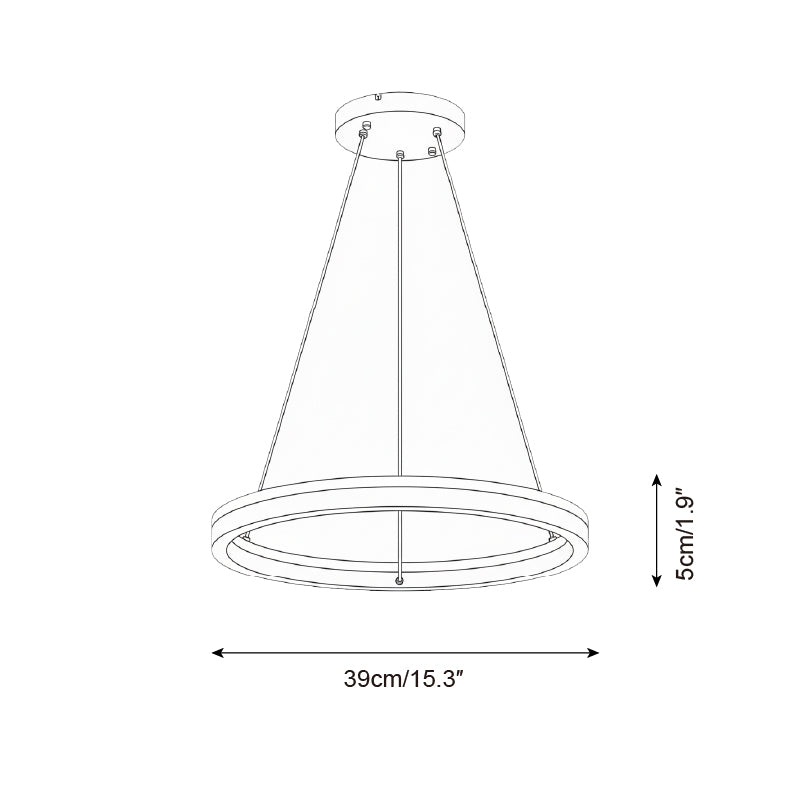 Aurélien Ring Kronleuchter, Travertin und Holz LED Design