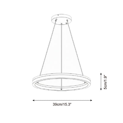 Aurélien Ring Kronleuchter, Travertin und Holz LED Design