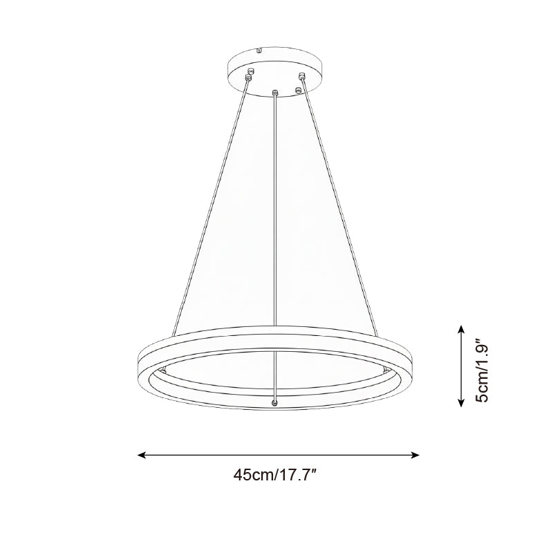 Aurélien Ring Kronleuchter, Travertin und Holz LED Design