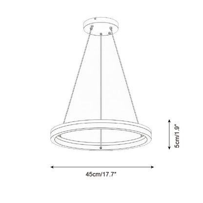 Aurélien Ring Kronleuchter, Travertin und Holz LED Design