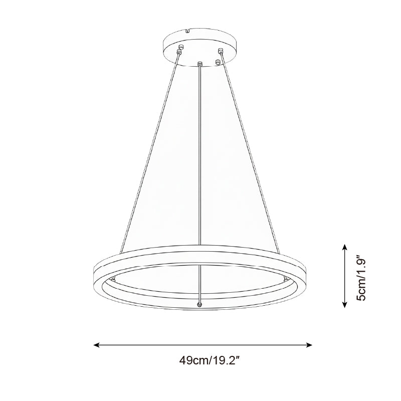 Aurélien Ring Kronleuchter, Travertin und Holz LED Design