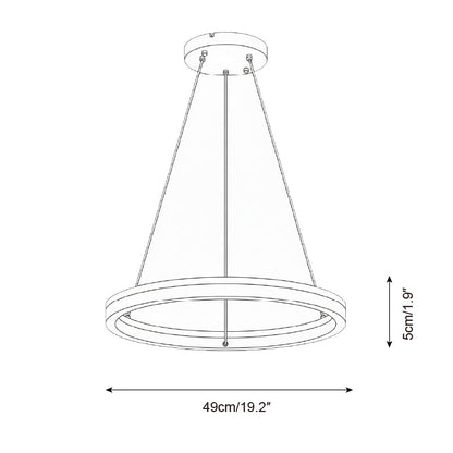 Aurélien Ring Kronleuchter, Travertin und Holz LED Design
