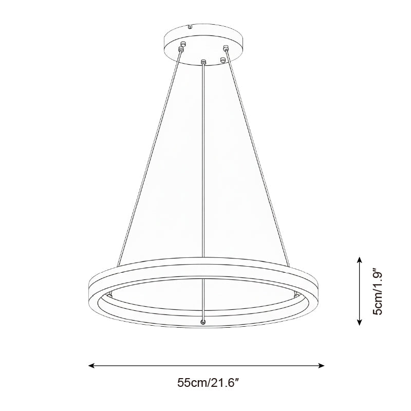 Aurélien Ring Kronleuchter, Travertin und Holz LED Design