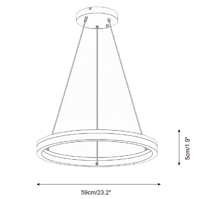 Aurélien Ring Kronleuchter, Travertin und Holz LED Design