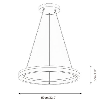 Aurélien Ring Kronleuchter, Travertin und Holz LED Design