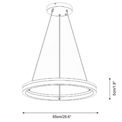 Aurélien Ring Kronleuchter, Travertin und Holz LED Design