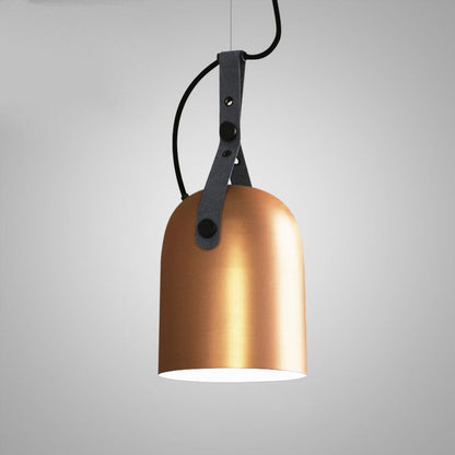 Élise Sonoma LED-Pendelleuchte aus Metall und Leder