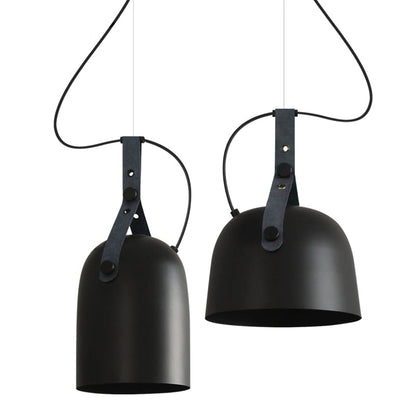 Élise Sonoma LED-Pendelleuchte aus Metall und Leder
