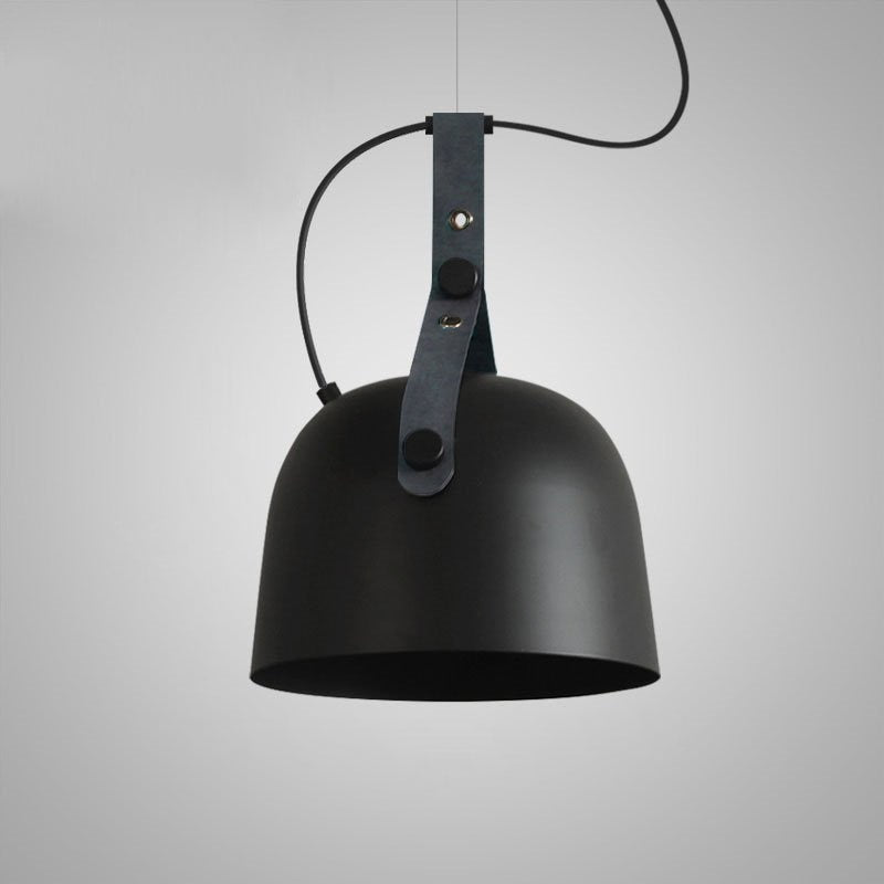Élise Sonoma LED-Pendelleuchte aus Metall und Leder