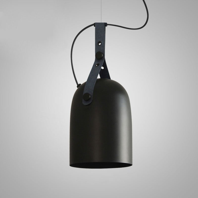 Élise Sonoma LED-Pendelleuchte aus Metall und Leder