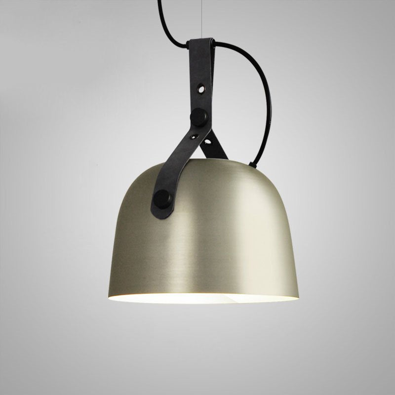 Élise Sonoma LED-Pendelleuchte aus Metall und Leder