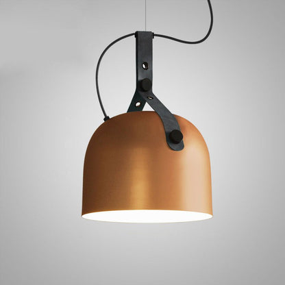 Élise Sonoma LED-Pendelleuchte aus Metall und Leder