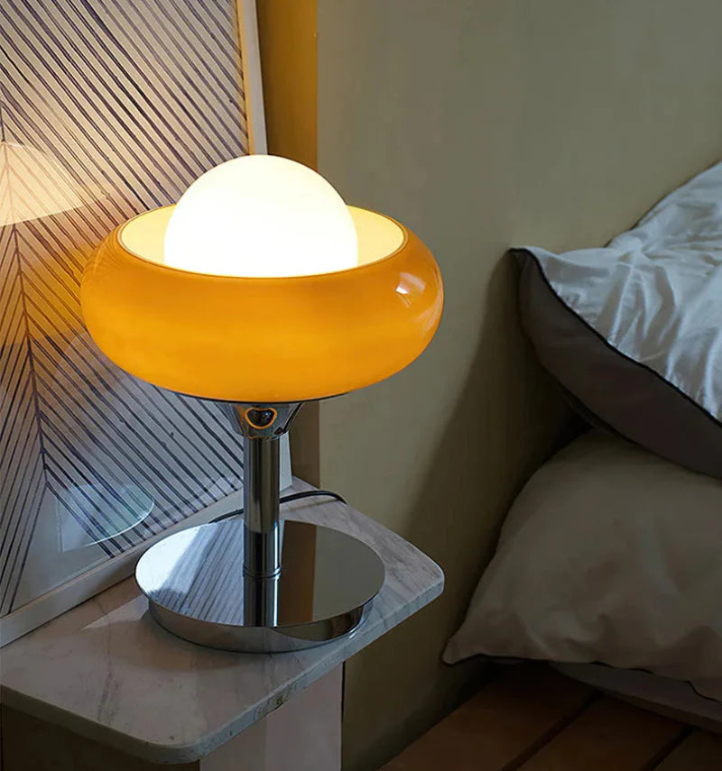 Élise Starburst Retro Glass Chrome LED Table & Floor Lamp