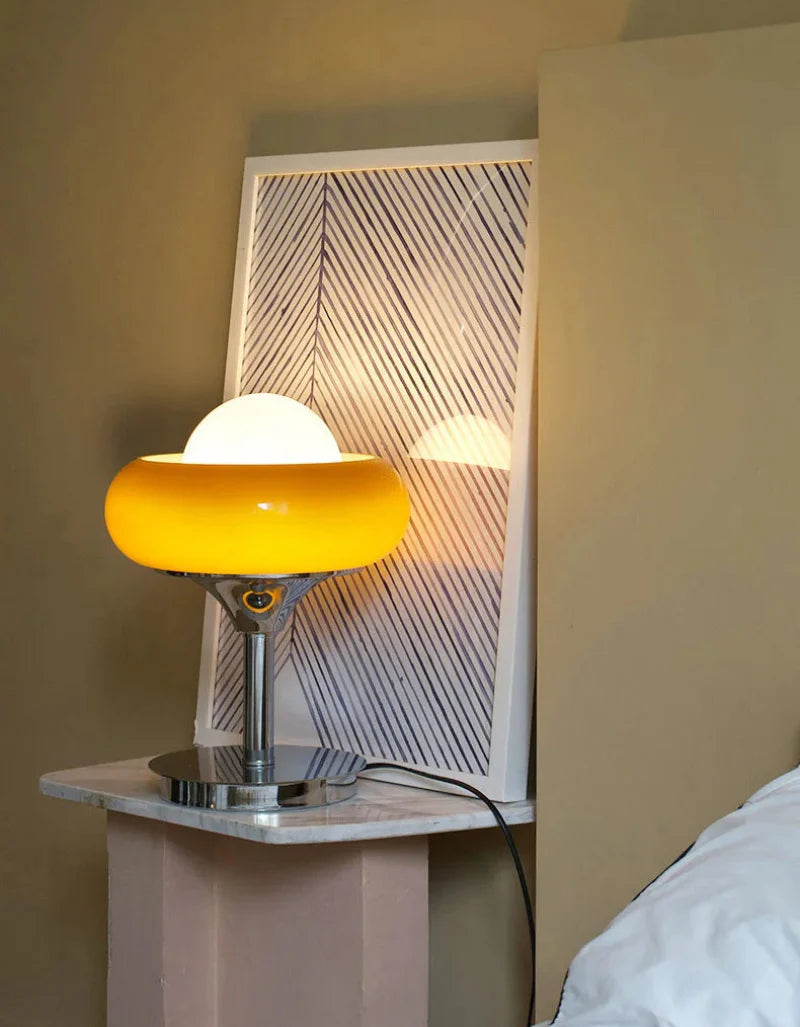 Élise Starburst Retro Glass Chrome LED Table & Floor Lamp