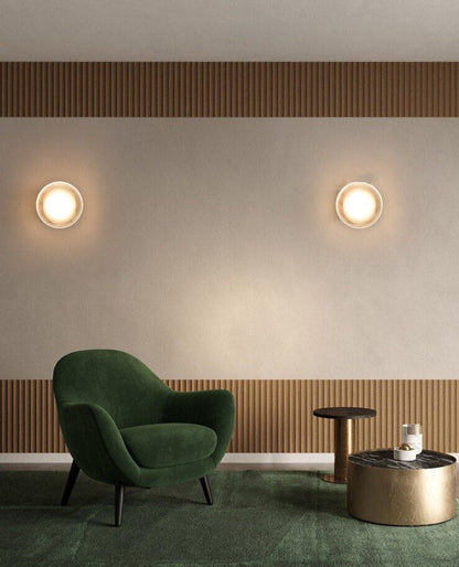 Isabelle Tap Textured Glass & Metal Wall Lamp