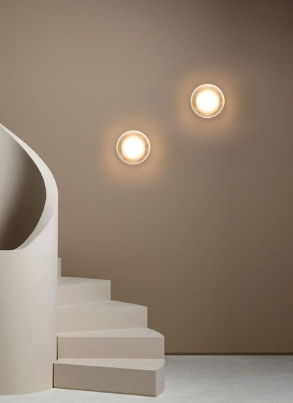 Isabelle Tap Textured Glass & Metal Wall Lamp