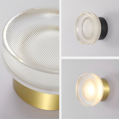 Isabelle Tap Textured Glass & Metal Wall Lamp