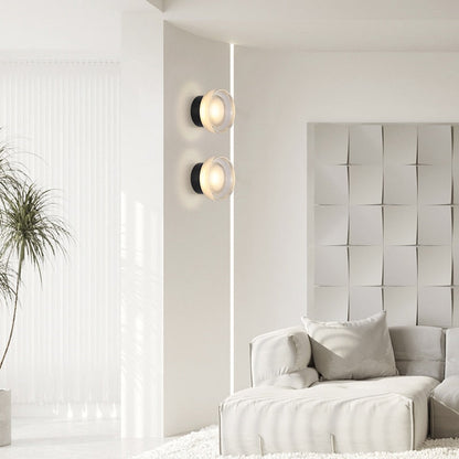 Isabelle Tap Textured Glass & Metal Wall Lamp