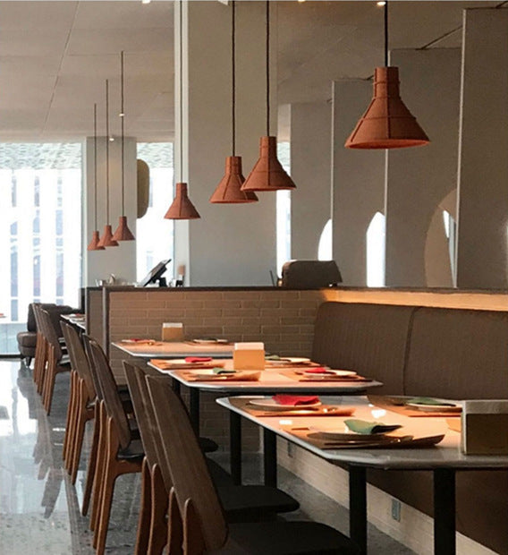 Camille Terracotta Hut Cement Pendant LED Light