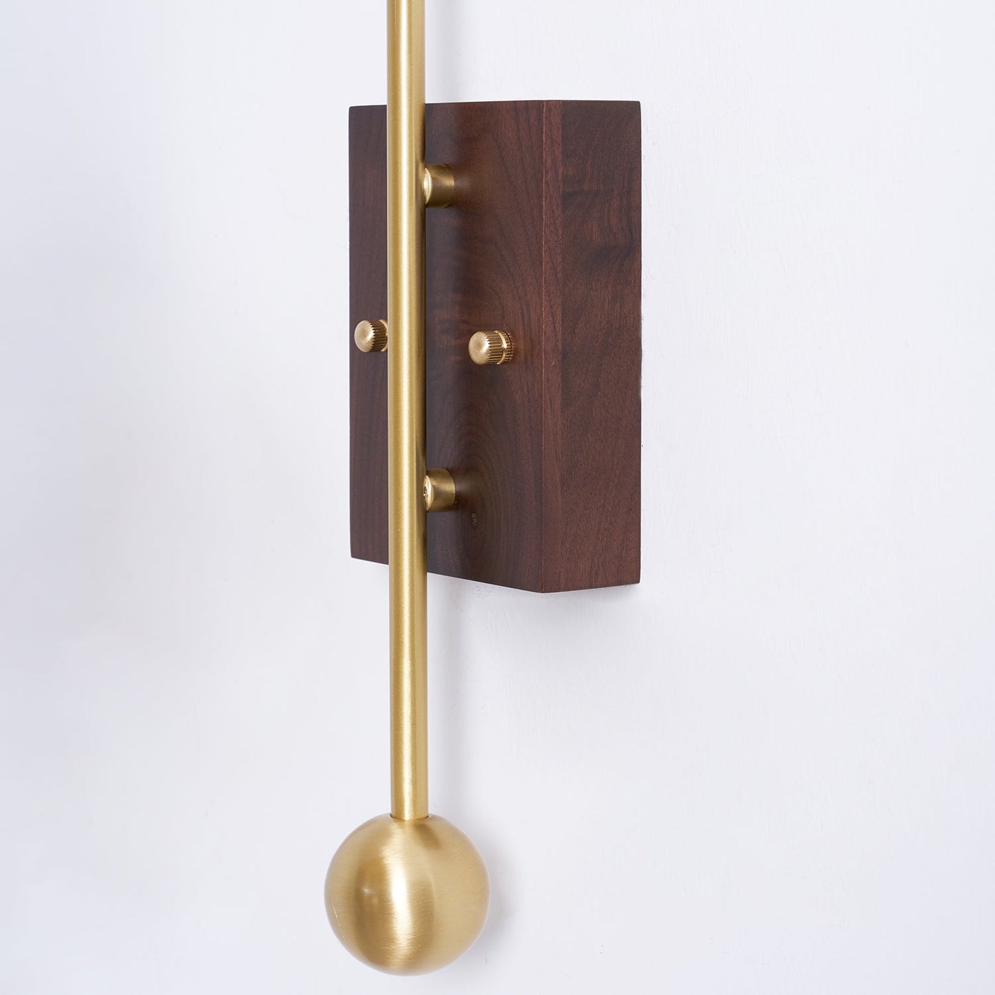 Juliette Tiffany Wall Light Brass Walnut and Glass Lighting