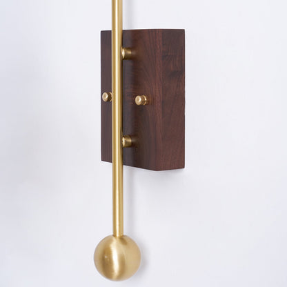 Juliette Tiffany Wall Light Brass Walnut and Glass Lighting