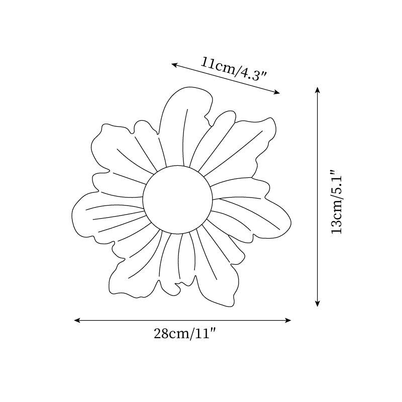 Camille Floral Resin Wall Lamp with Soft Glow Design