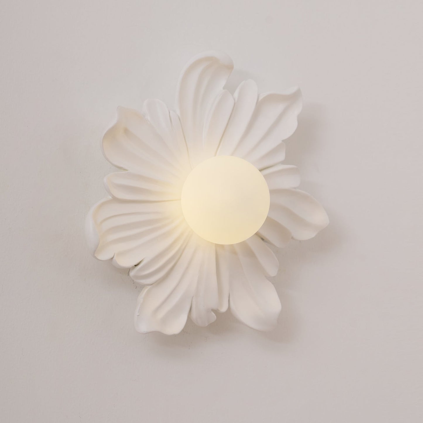 Camille Floral Resin Wall Lamp with Soft Glow Design