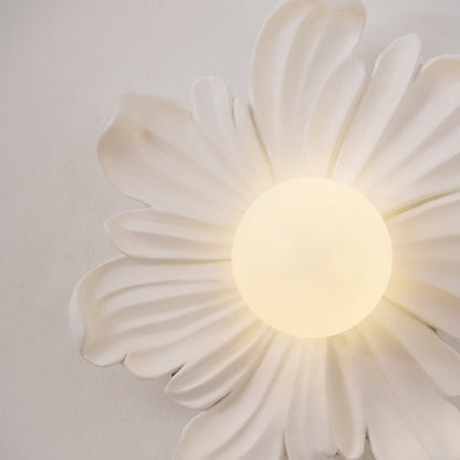 Camille Floral Resin Wall Lamp with Soft Glow Design
