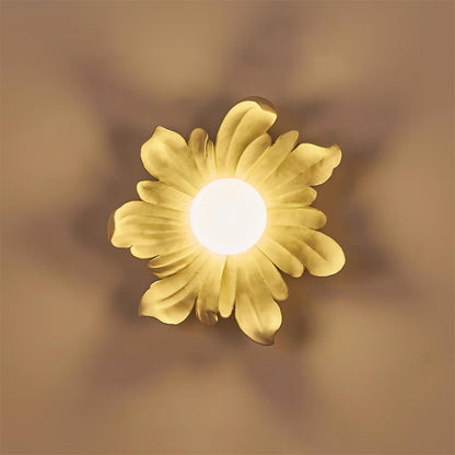 Camille Floral Resin Wall Lamp with Soft Glow Design