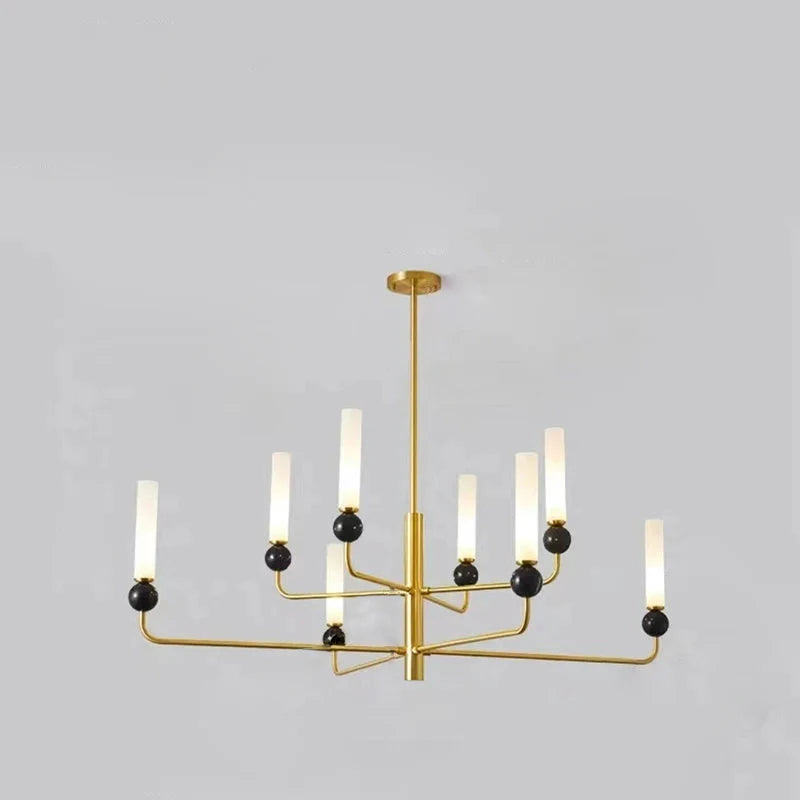 Éloise Tovar Marble Cylinder LED Pendant Chandelier