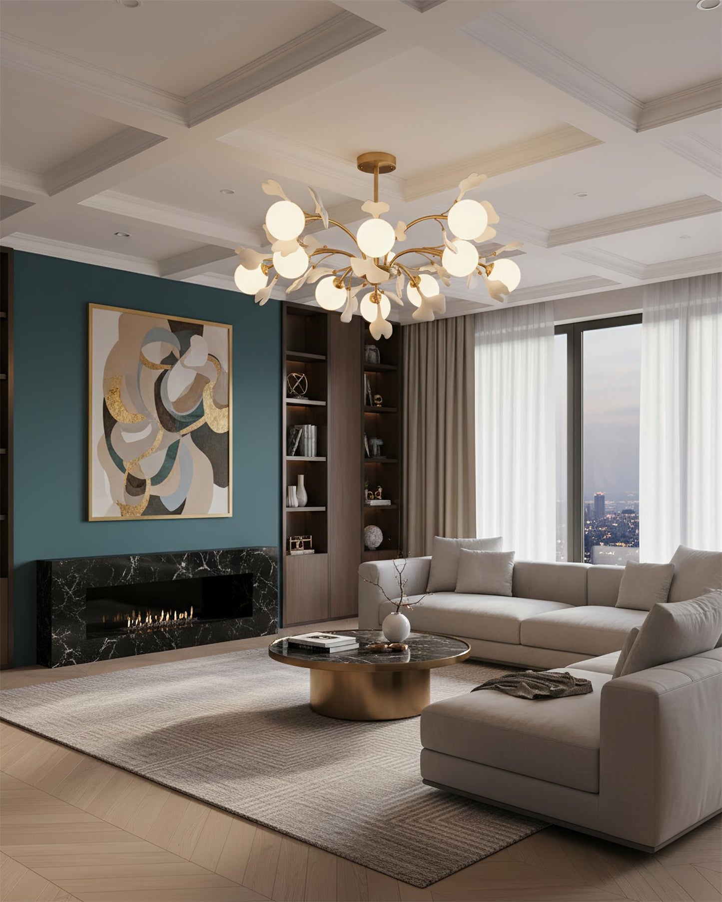 Éloïse Ginkgo Chandelier