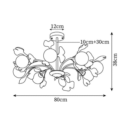 Éloïse Ginkgo Chandelier