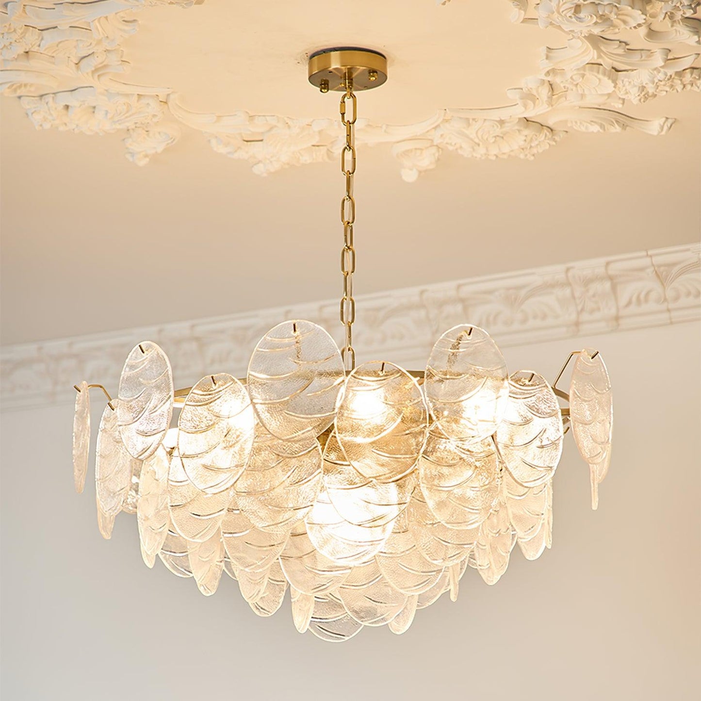 Clémence Disk Viktorianischer Glas-Kronleuchter