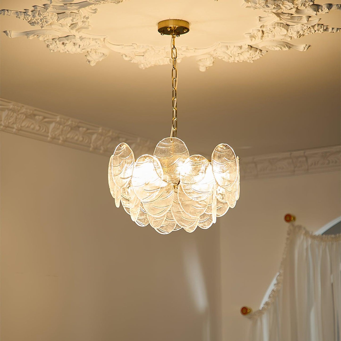 Clémence Disk Viktorianischer Glas-Kronleuchter