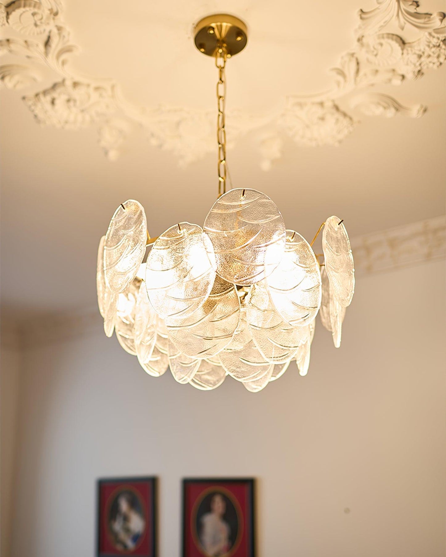 Clémence Disk Viktorianischer Glas-Kronleuchter
