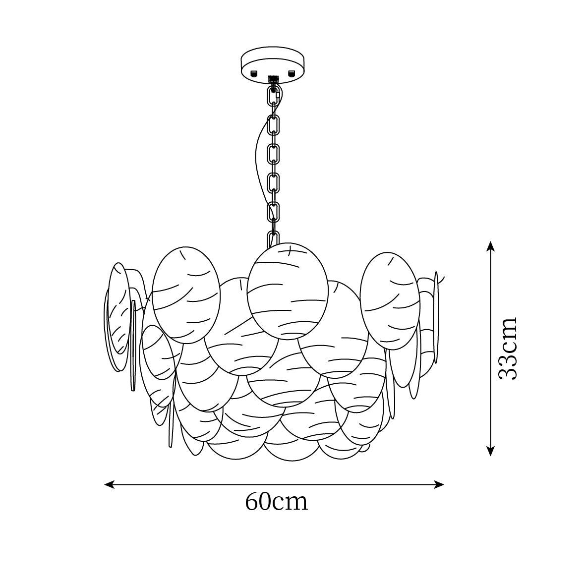 Clémence Disk Viktorianischer Glas-Kronleuchter