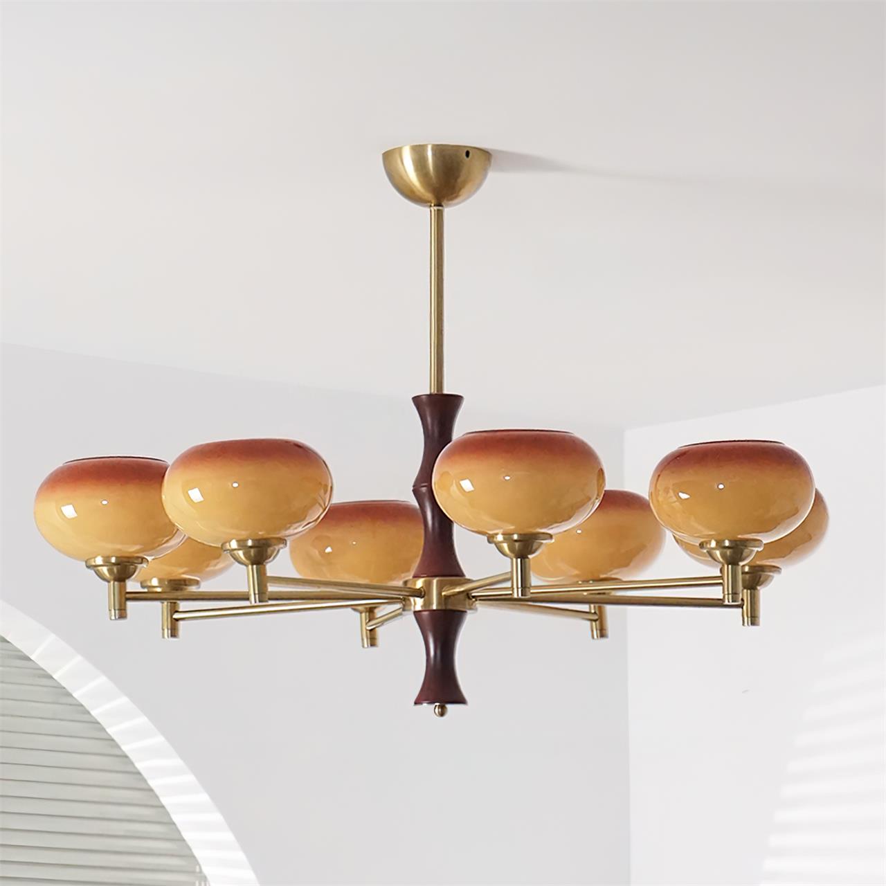 Sophie Vintage Rico Gold & Glass Chandelier