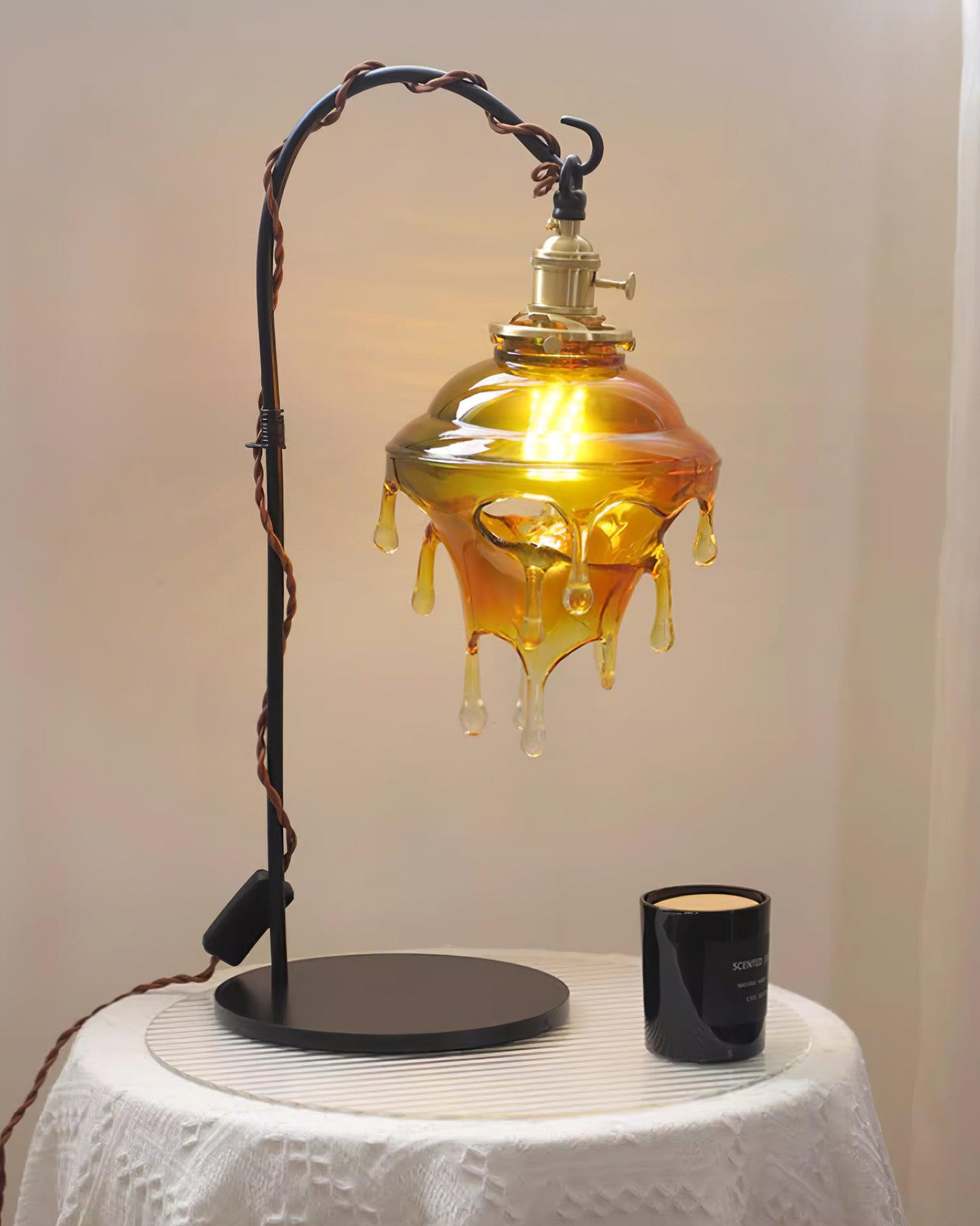 Anaïs Water Drop Resin Table Lamp with Artistic Drip Design