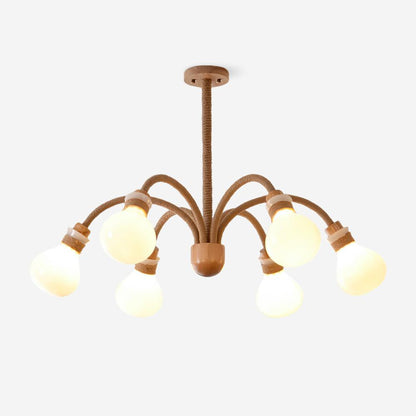 Medusa Holz-Kronleuchter