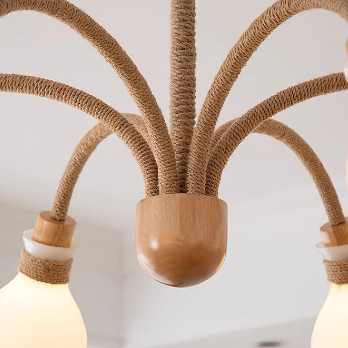 Medusa Holz-Kronleuchter