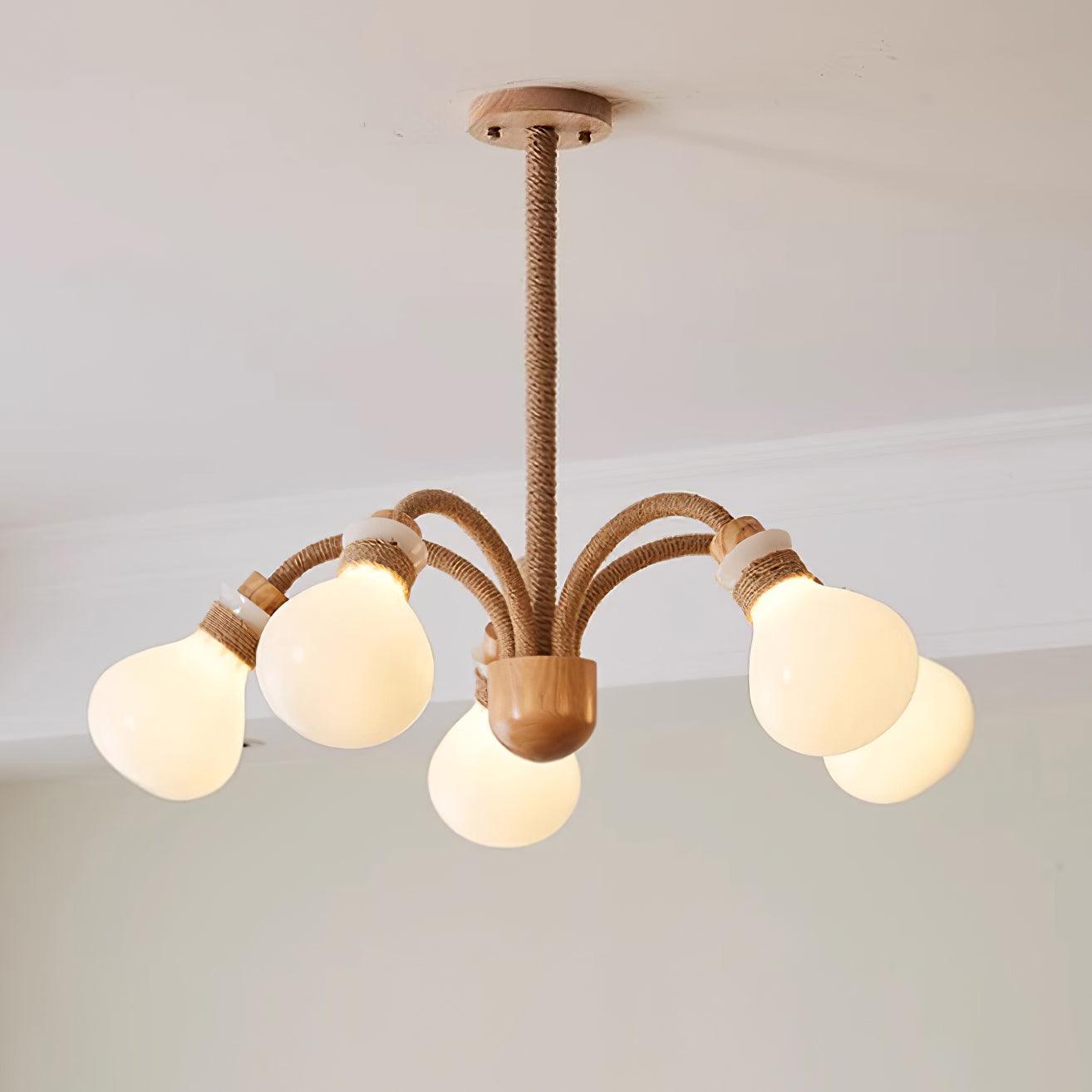 Medusa Holz-Kronleuchter