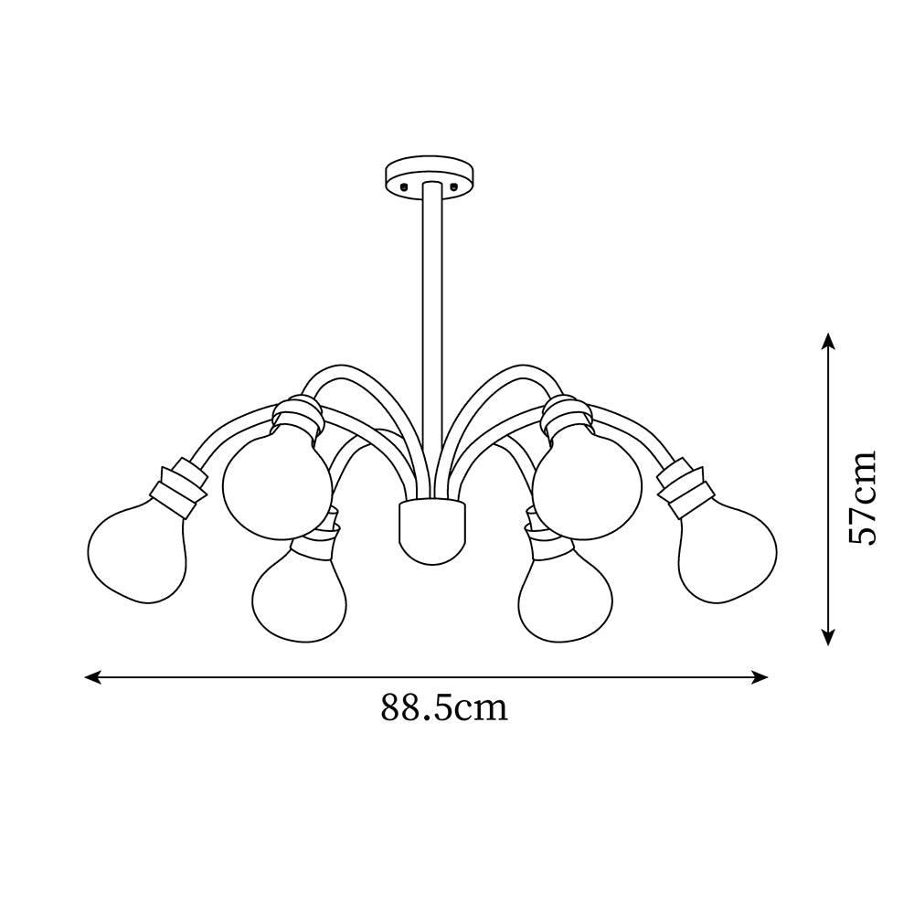 Medusa Holz-Kronleuchter