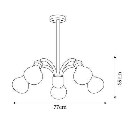 Medusa Holz-Kronleuchter