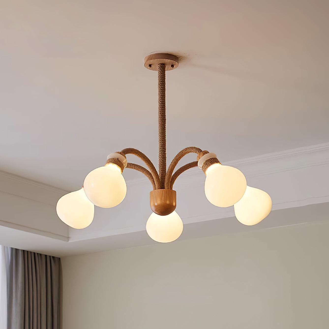 Medusa Holz-Kronleuchter