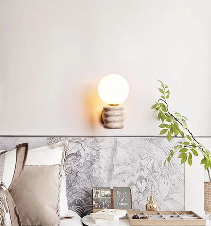 Camille Zen Glow Travertin-LED-Wandleuchte