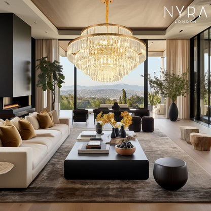 Mathilde Glamorous Golden Crystal Chandelier
