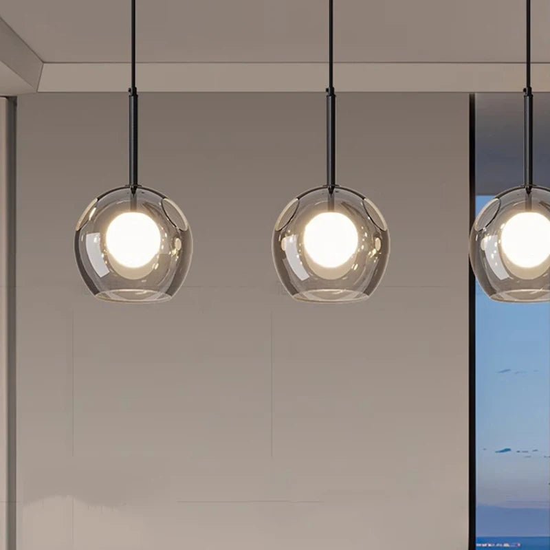 Sophie Omega Glas-Mehrkopf-Pendelleuchte